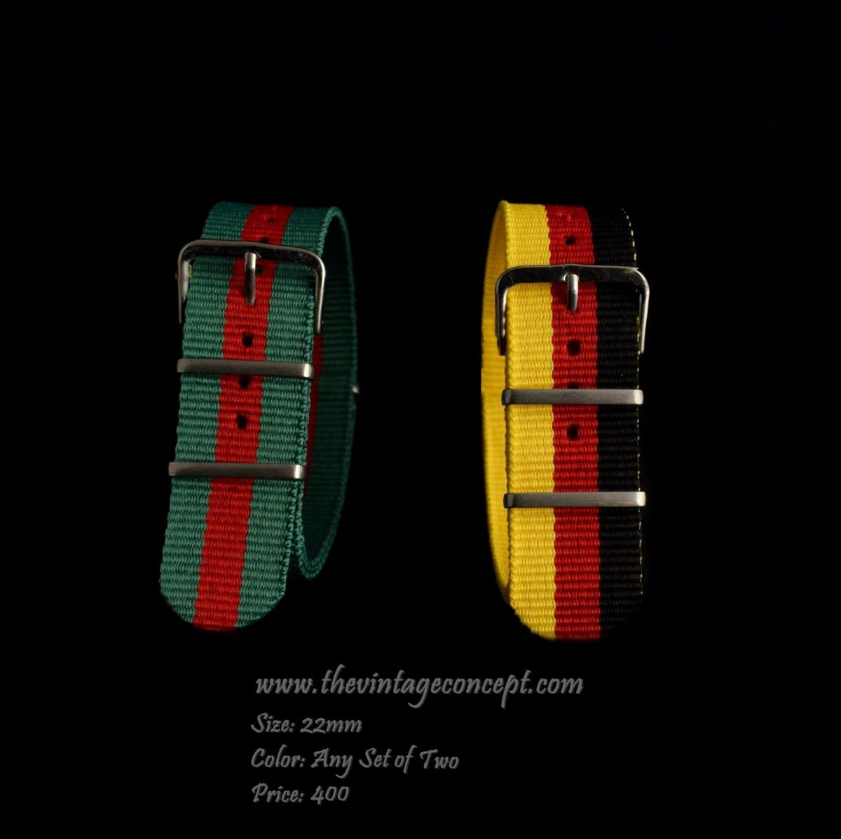 22mm Set of Two Pick Your Own Nato Straps