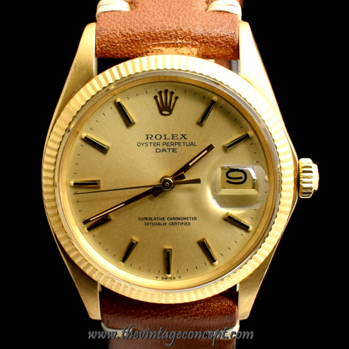 Rolex 18K Yellow Gold Date Gold Dial 1503 (SOLD)