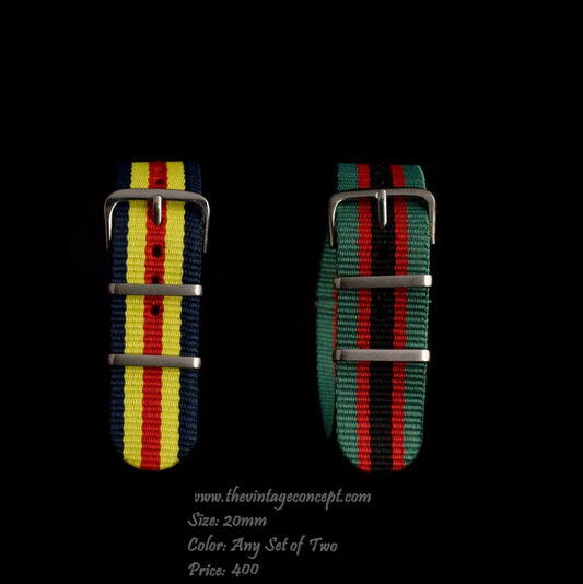 20mm Set of Two Pick Your Own Nato Straps