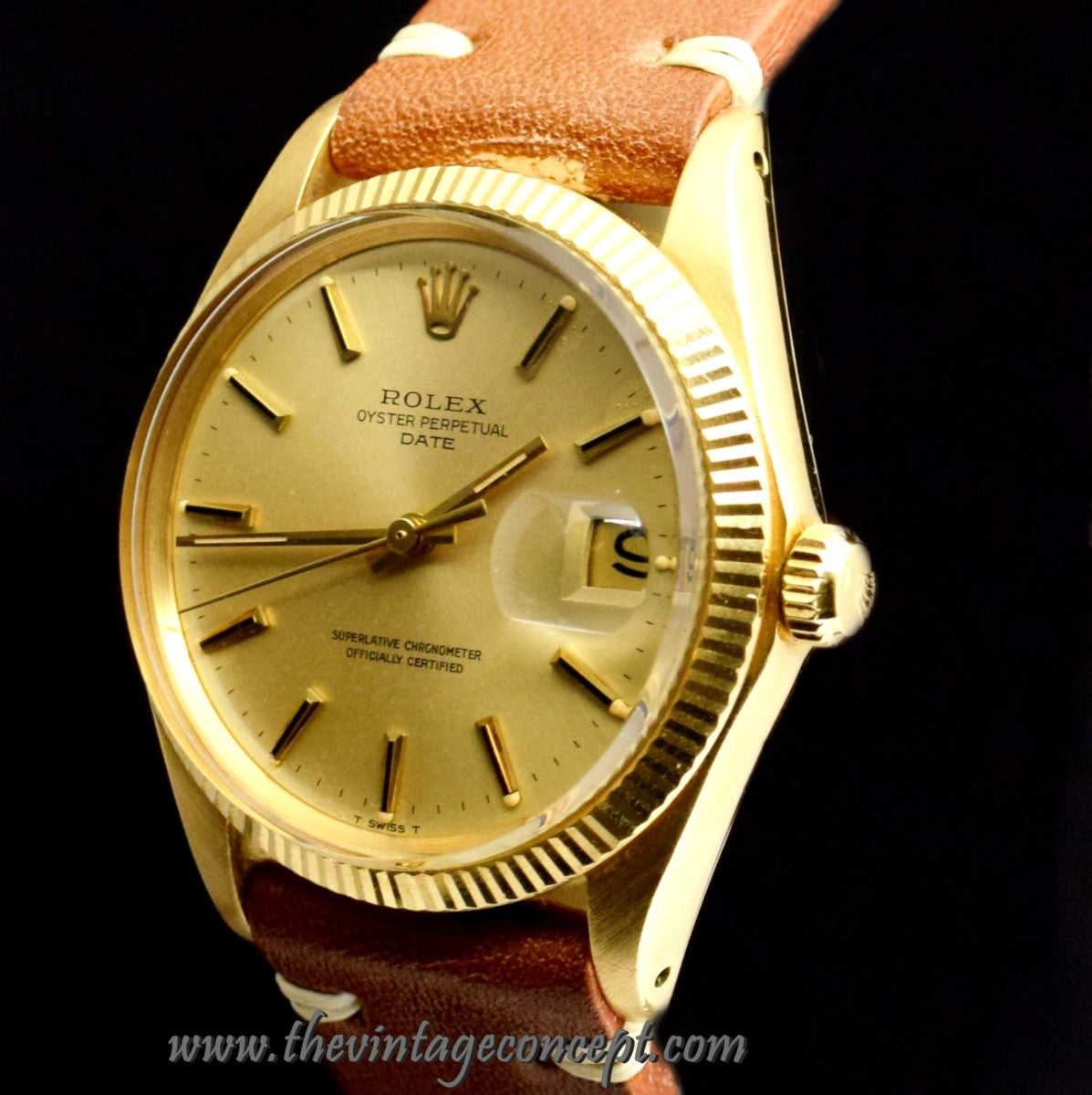 Rolex 18K Yellow Gold Date Gold Dial 1503 (SOLD)