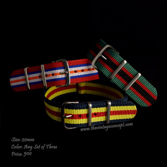 20mm Set of Three Pick Your Own Nato Straps