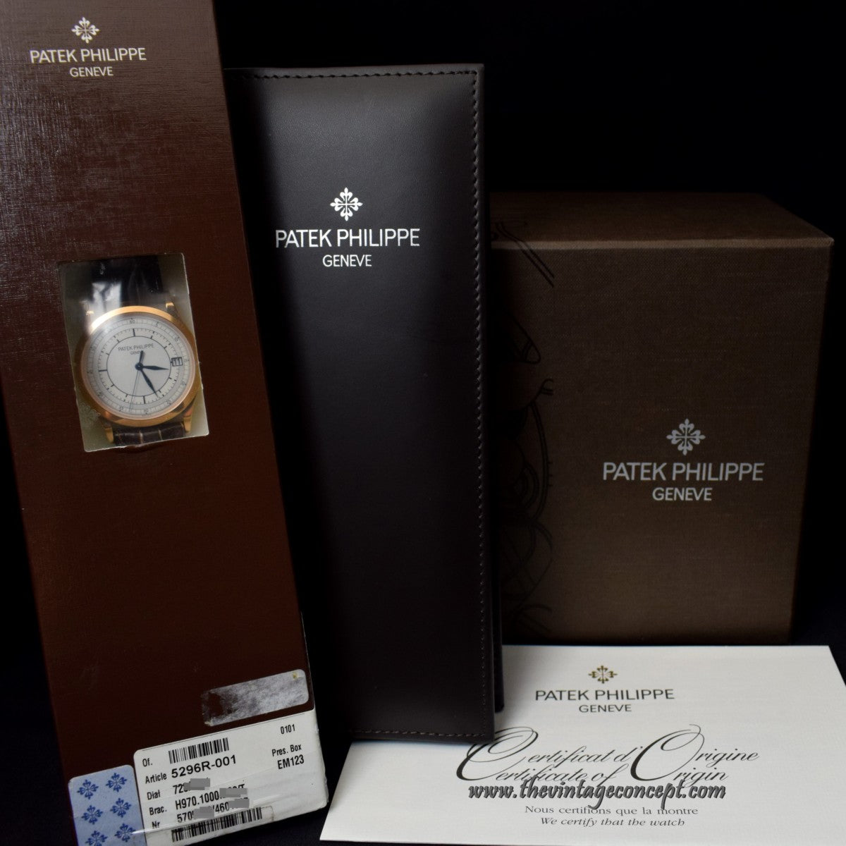 Brand New Patek Philippe 18k RG  Calatrava 5296R-001 ( Full Set ) ( SOLD )