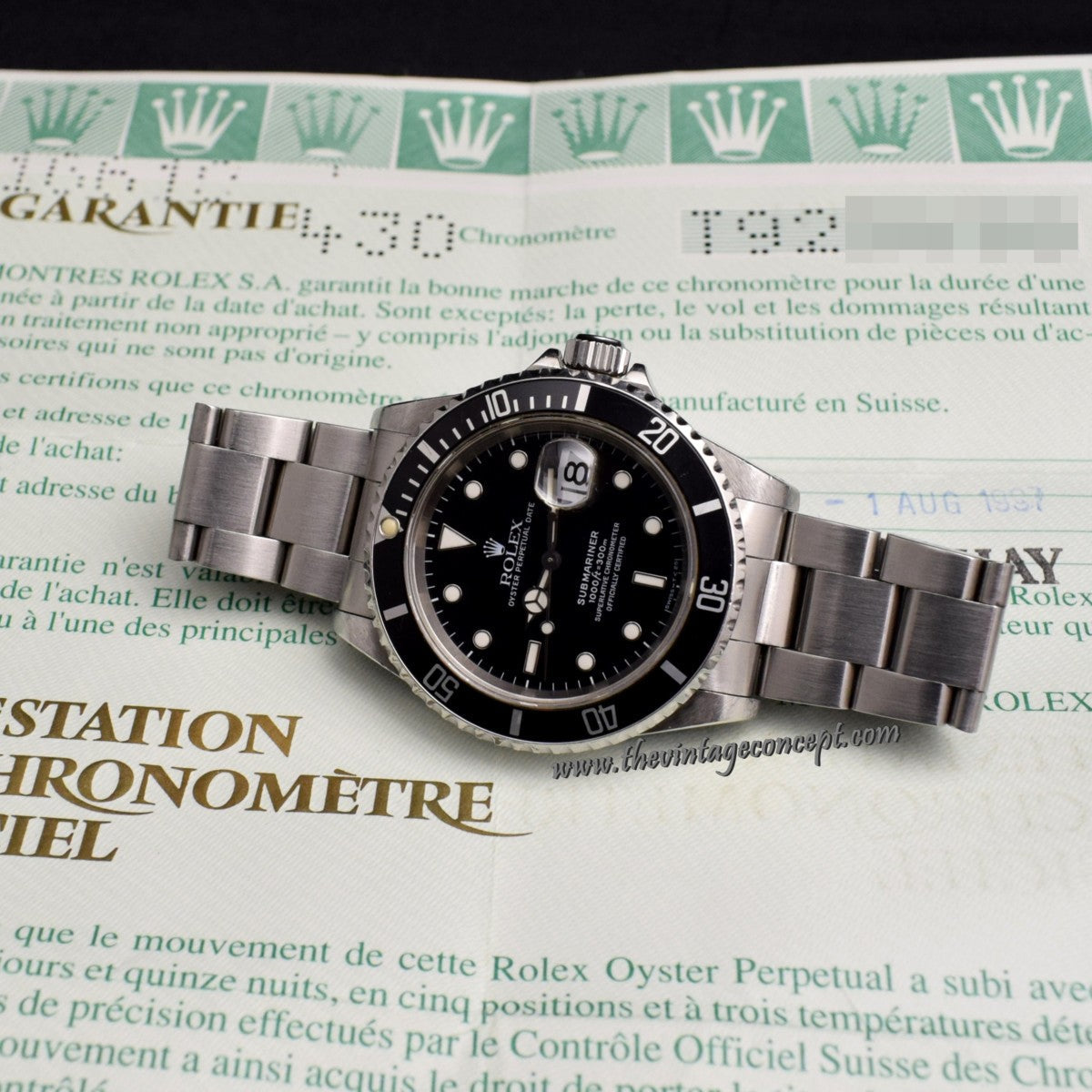 Rolex Submariner Unpolished Case 16610 w/ Original Paper (SOLD)