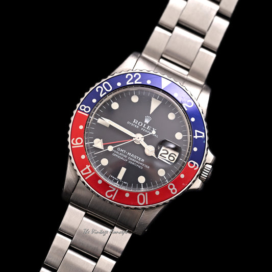 Rolex Steel GMT-Master “Pepsi” Matte Dial w/ Bracelet Ref. 1675