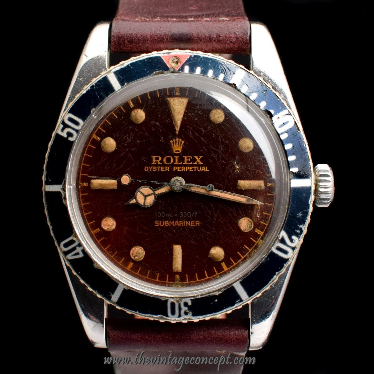 Rolex Submariner Tropical Gilt Dial 6536/1 (SOLD)