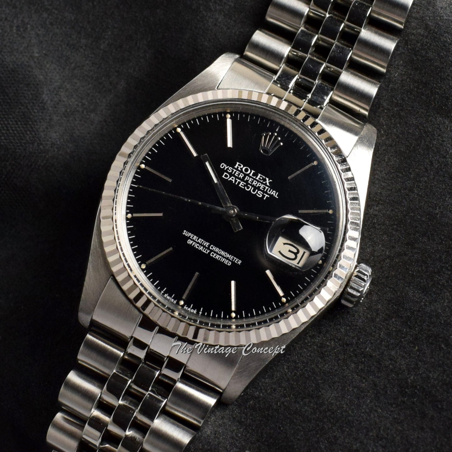 Rolex Datejust Black Dial 16014  (SOLD)