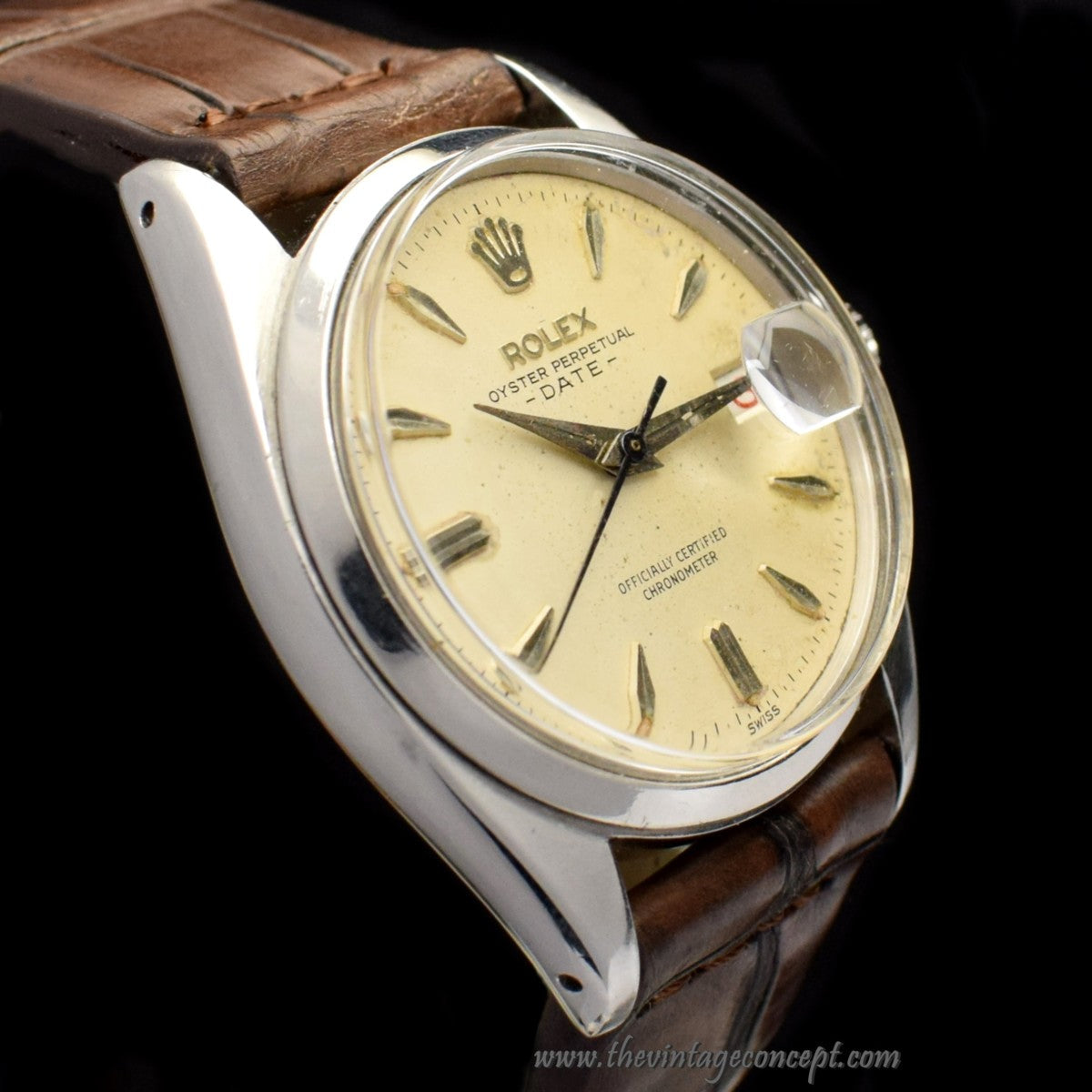 Rolex Oyster Perpetual Date Creamy Dial Red/Black Date 6530 (SOLD)