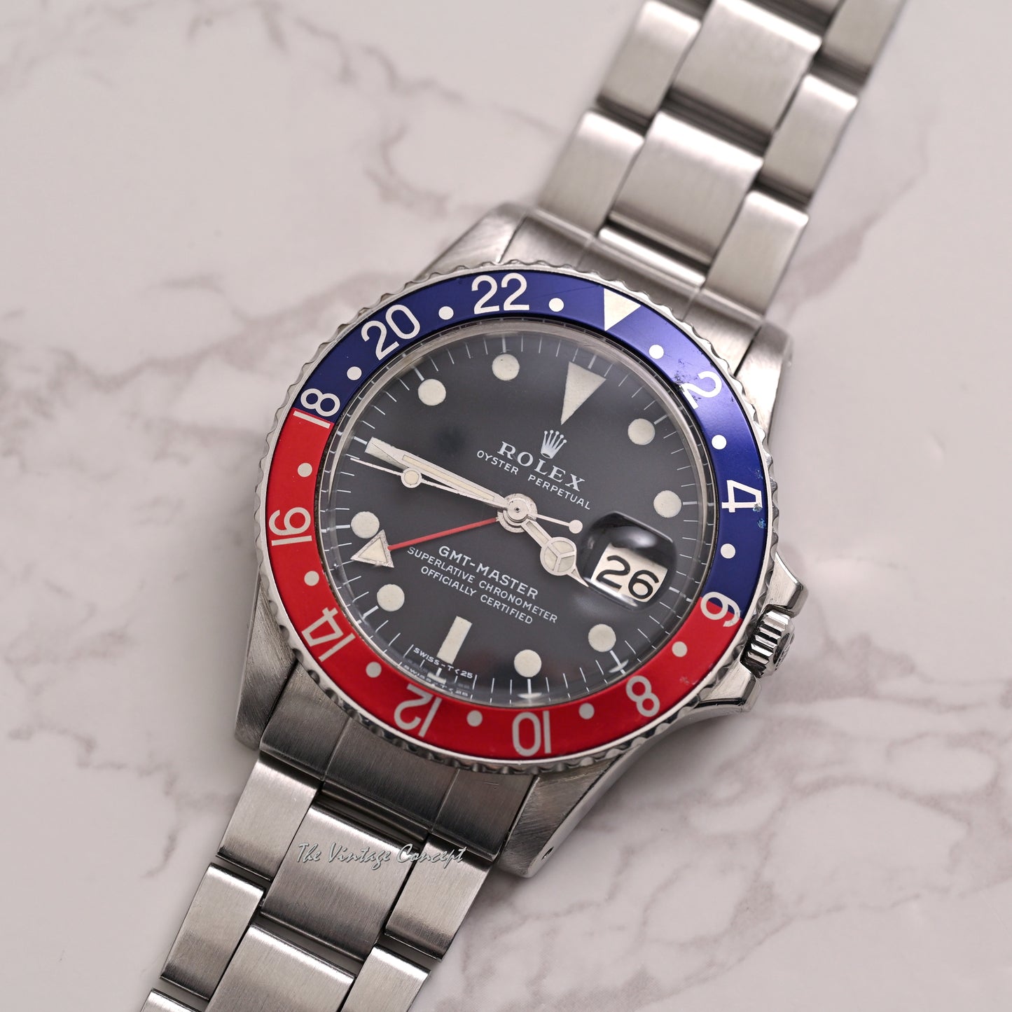 Rolex Steel GMT-Master “Pepsi” Matte Dial w/ Bracelet Ref. 1675