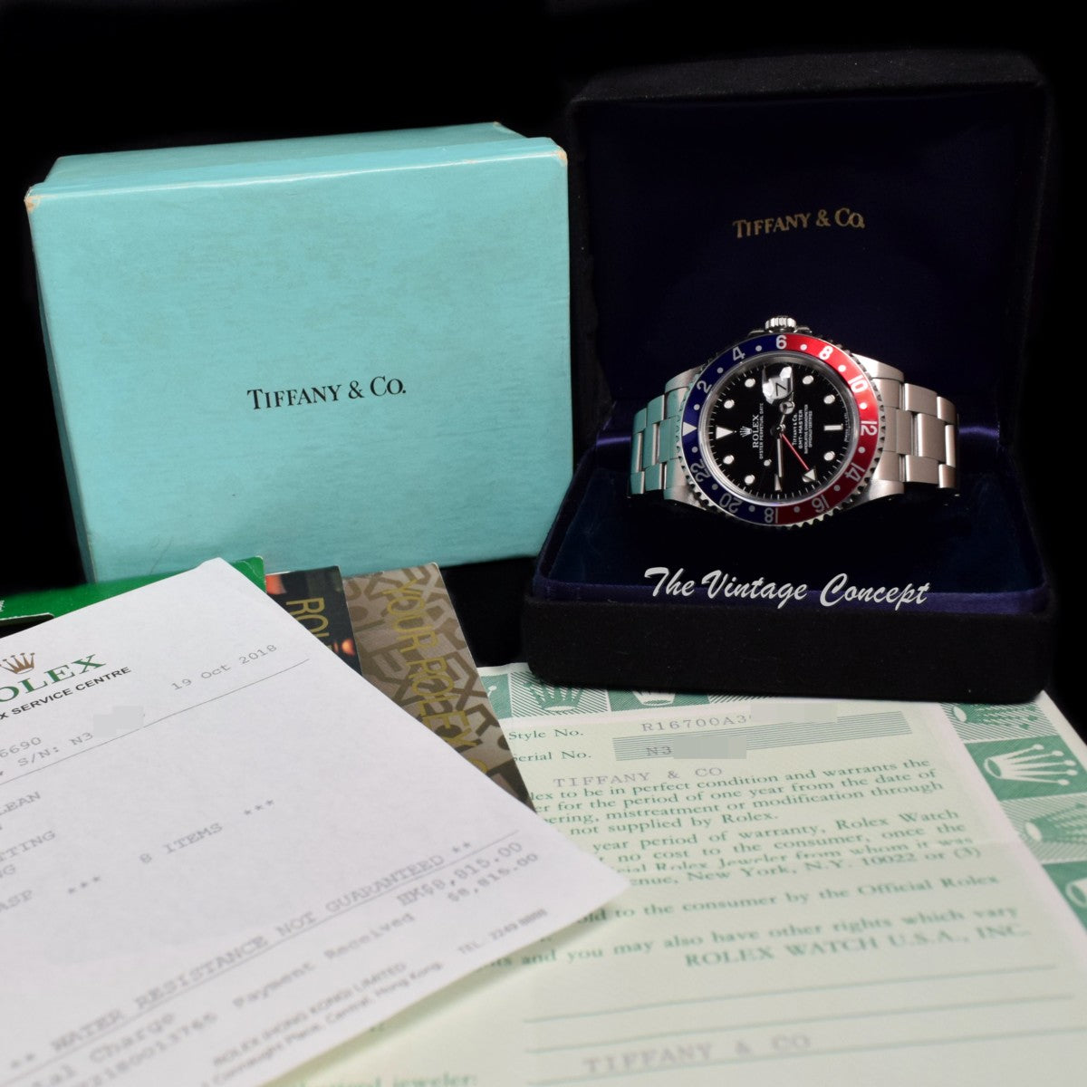 Rolex GMT-Master Pepsi "Tiffany & Co" 16700 (Box Set) (SOLD)