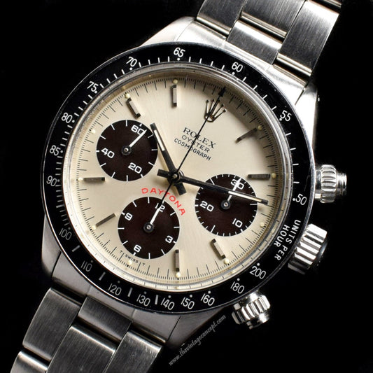 Rolex Daytona Silver Big Red Dark Chocolate Sub Registers 6263 (SOLD)