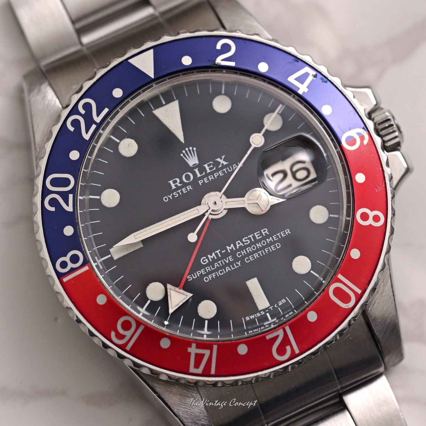 Rolex Steel GMT-Master “Pepsi” Matte Dial w/ Bracelet Ref. 1675