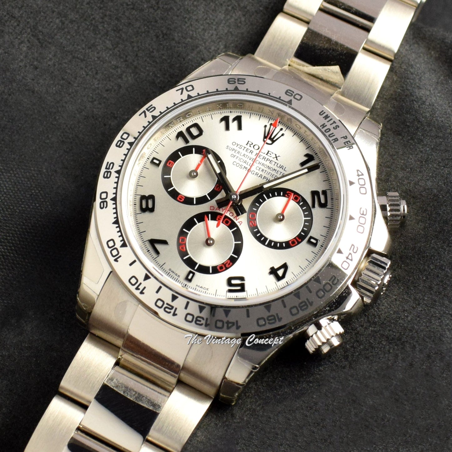 99% NEW Rolex Daytona 18K White Gold Racing Dial 116509 (Full Set)