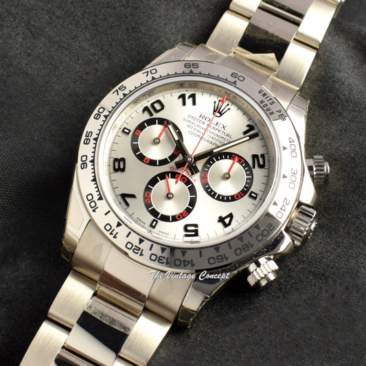 99% NEW Rolex Daytona 18K White Gold Racing Dial 116509 (Full Set)