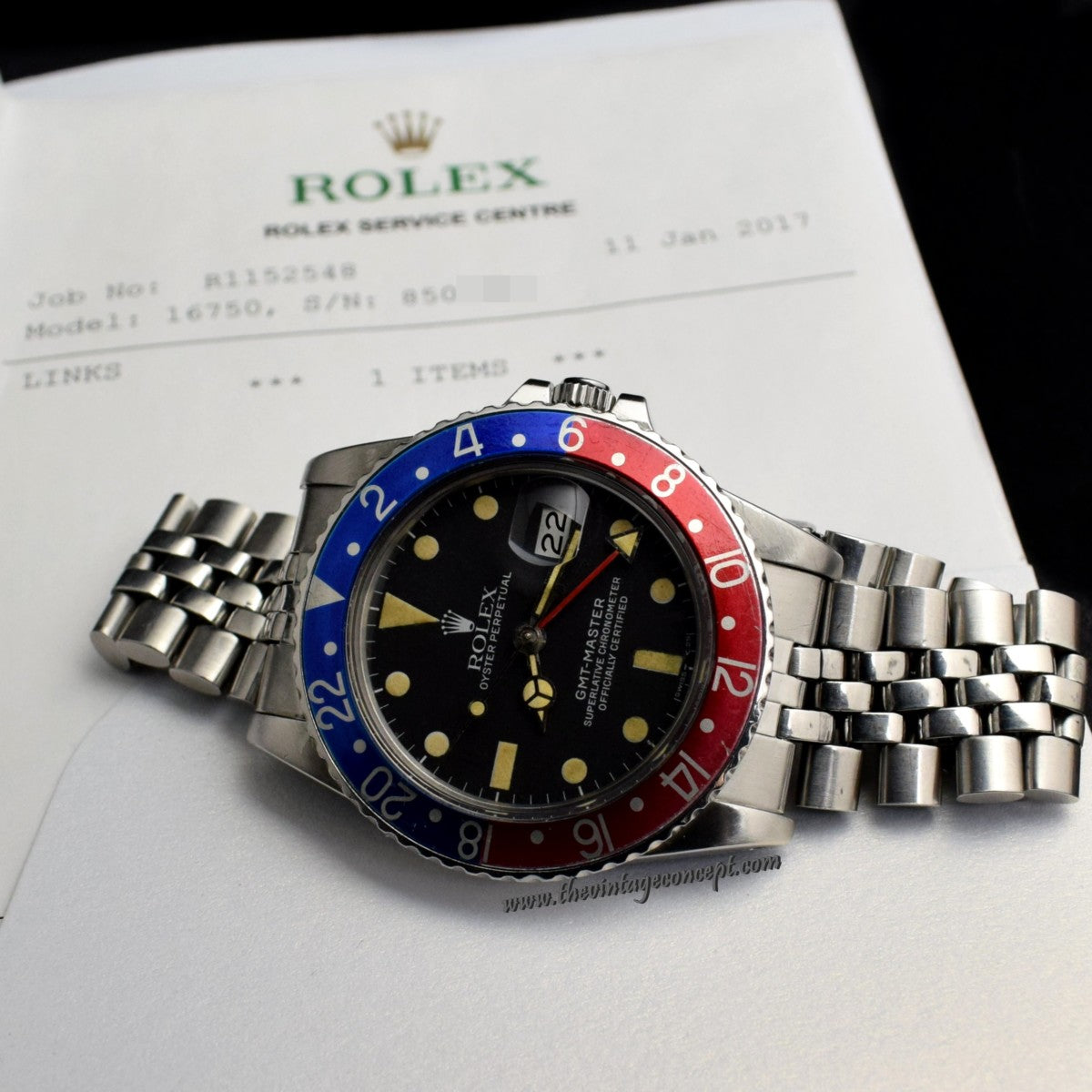 Rolex GMT Master Matte Dial 16750 w/ Service Paper (SOLD)