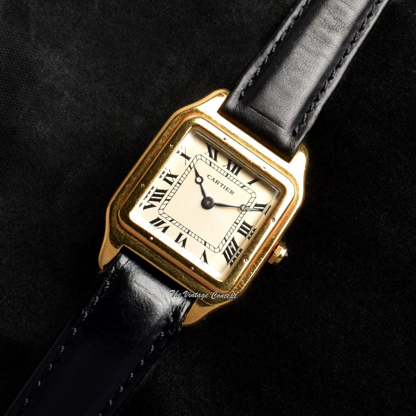 Rare Vintage Cartier 18K YG Santos Dumont Paris Dial from 1940's (SOLD)