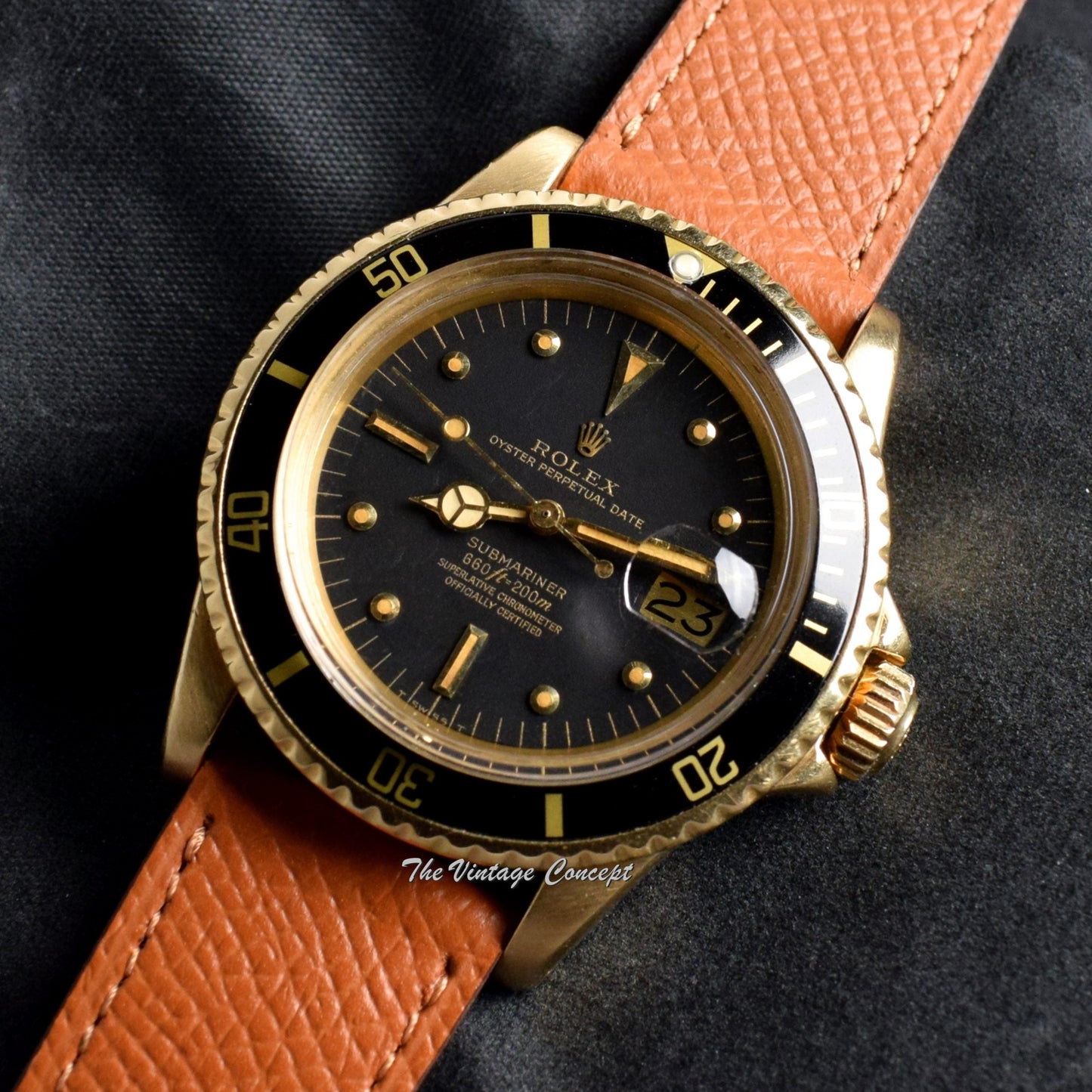 Rolex Submariner 18K YG Black Nipple Dial 1680 (SOLD)