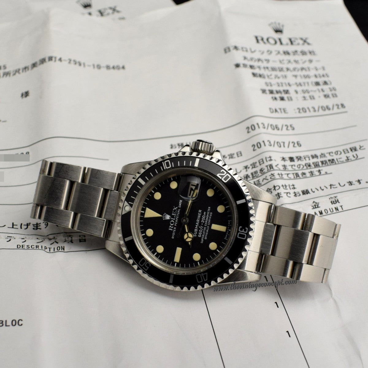 Rolex Submariner Matte Dial 1680 w/ Service Paper (SOLD)