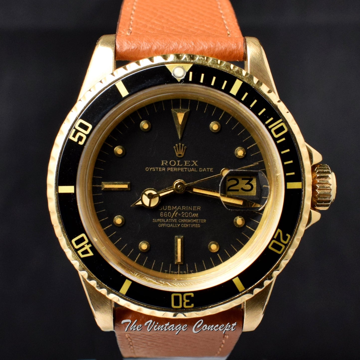 Rolex Submariner 18K YG Black Nipple Dial 1680 (SOLD)