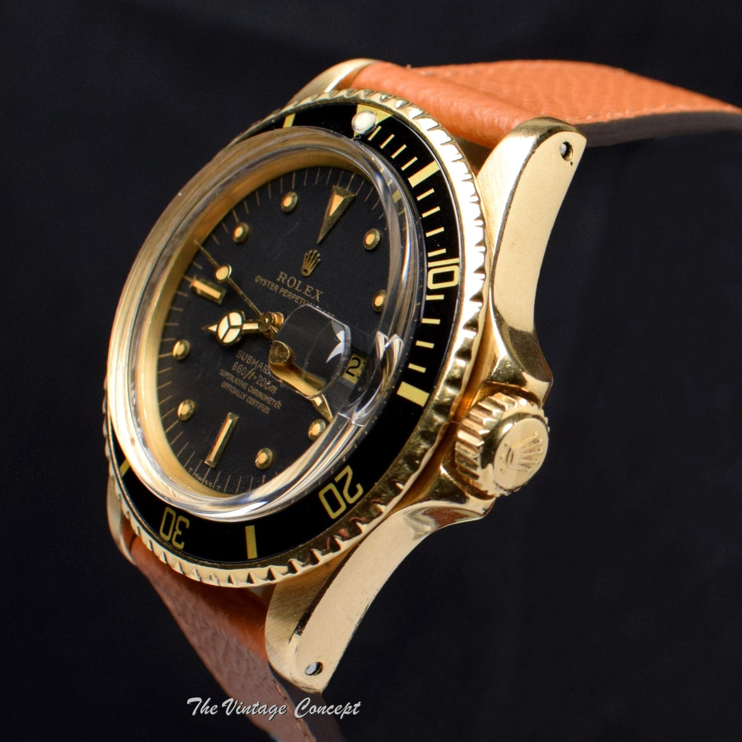 Rolex Submariner 18K YG Black Nipple Dial 1680 (SOLD)