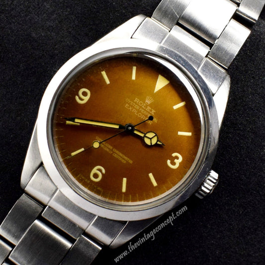 Rolex Explorer Tropical Gilt Dial 1016 w/ Double Papers & Box   ( SOLD )