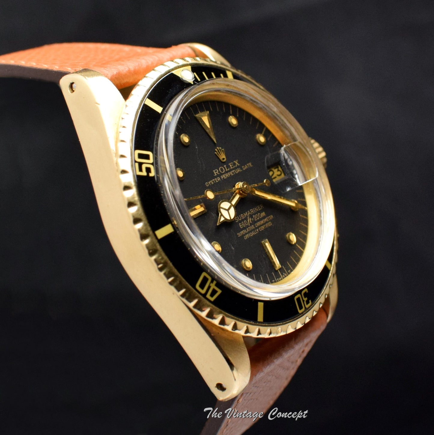 Rolex Submariner 18K YG Black Nipple Dial 1680 (SOLD)