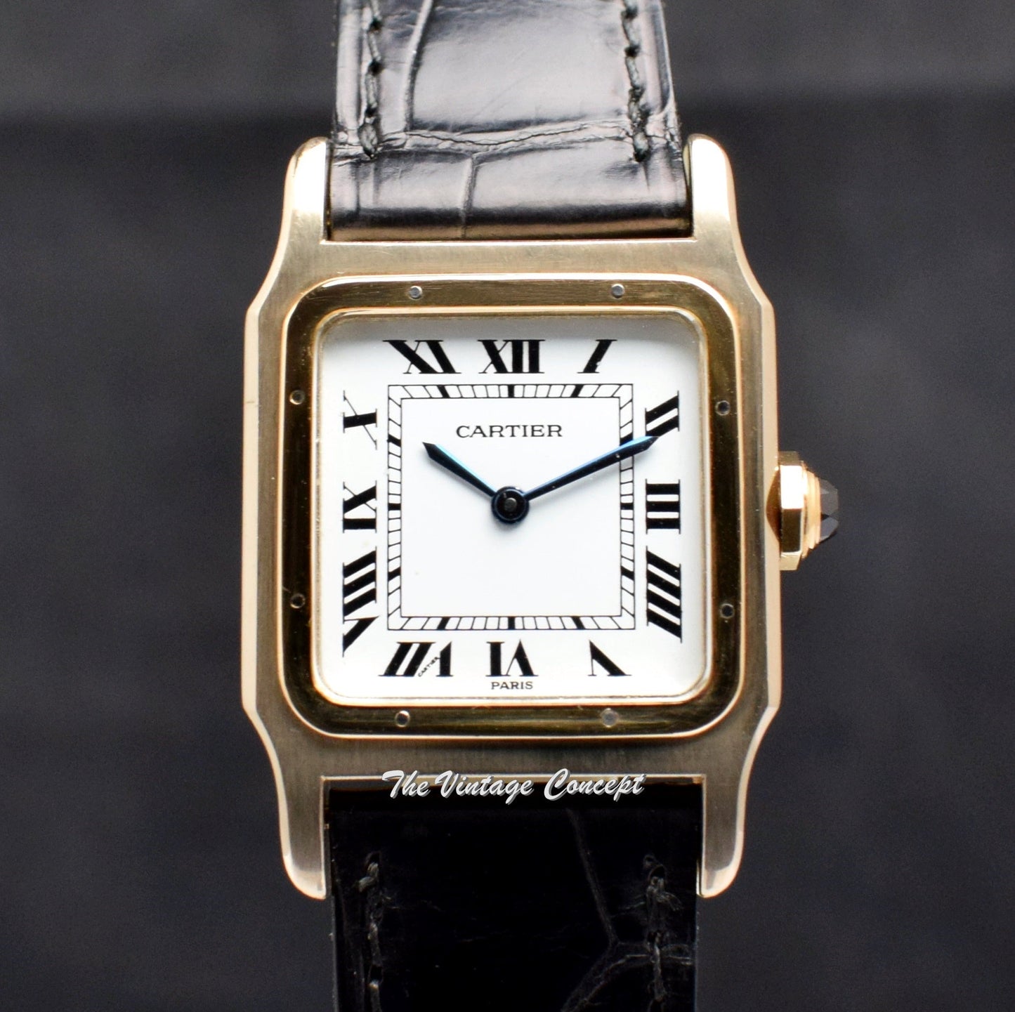 Rare Cartier Santos Dumont Two-Tone 18K WG & YG Paris Dial 78225 Manual Wind Watch  (SOLD)