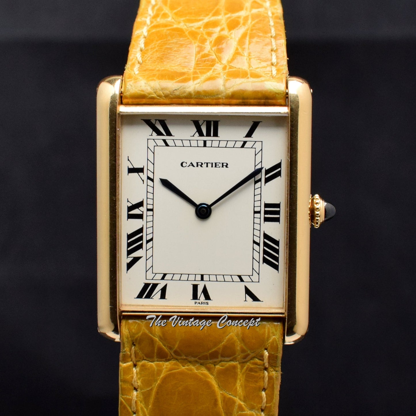 Vintage Cartier 18K YG Jumbo Tank Paris Dial (SOLD)