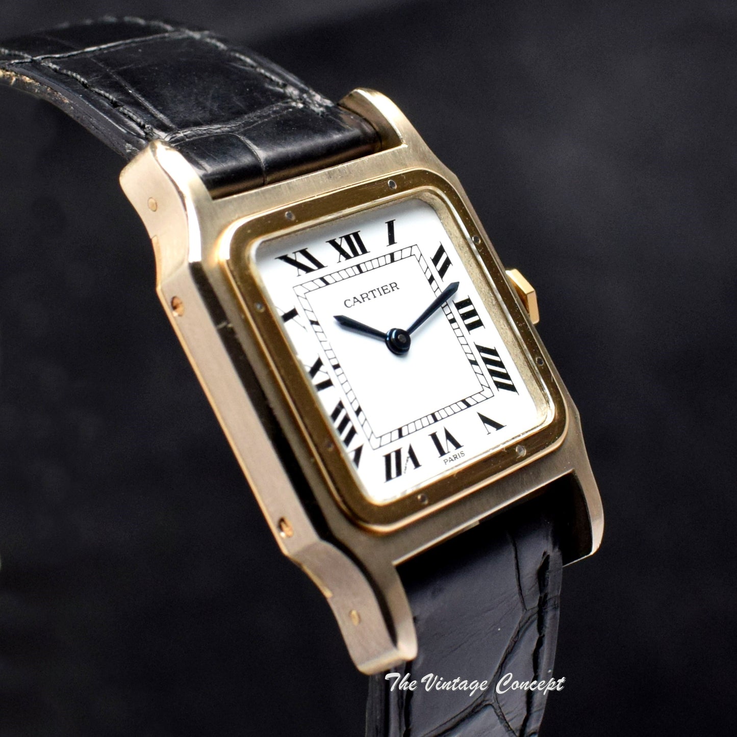 Rare Cartier Santos Dumont Two-Tone 18K WG & YG Paris Dial 78225 Manual Wind Watch  (SOLD)