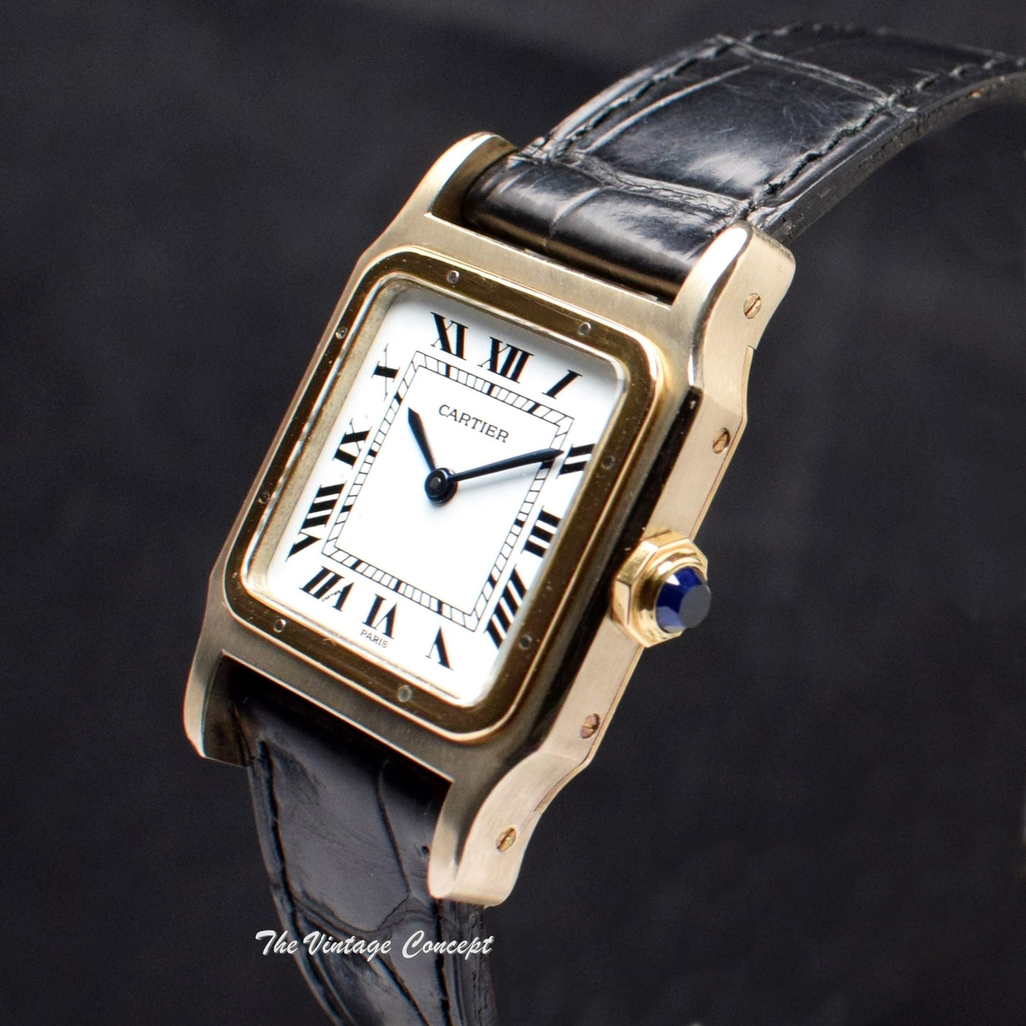 Rare Cartier Santos Dumont Two-Tone 18K WG & YG Paris Dial 78225 Manual Wind Watch  (SOLD)