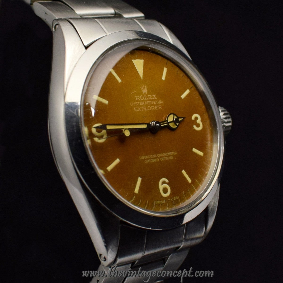 Rolex Explorer Tropical Gilt Dial 1016 w/ Double Papers & Box   ( SOLD )