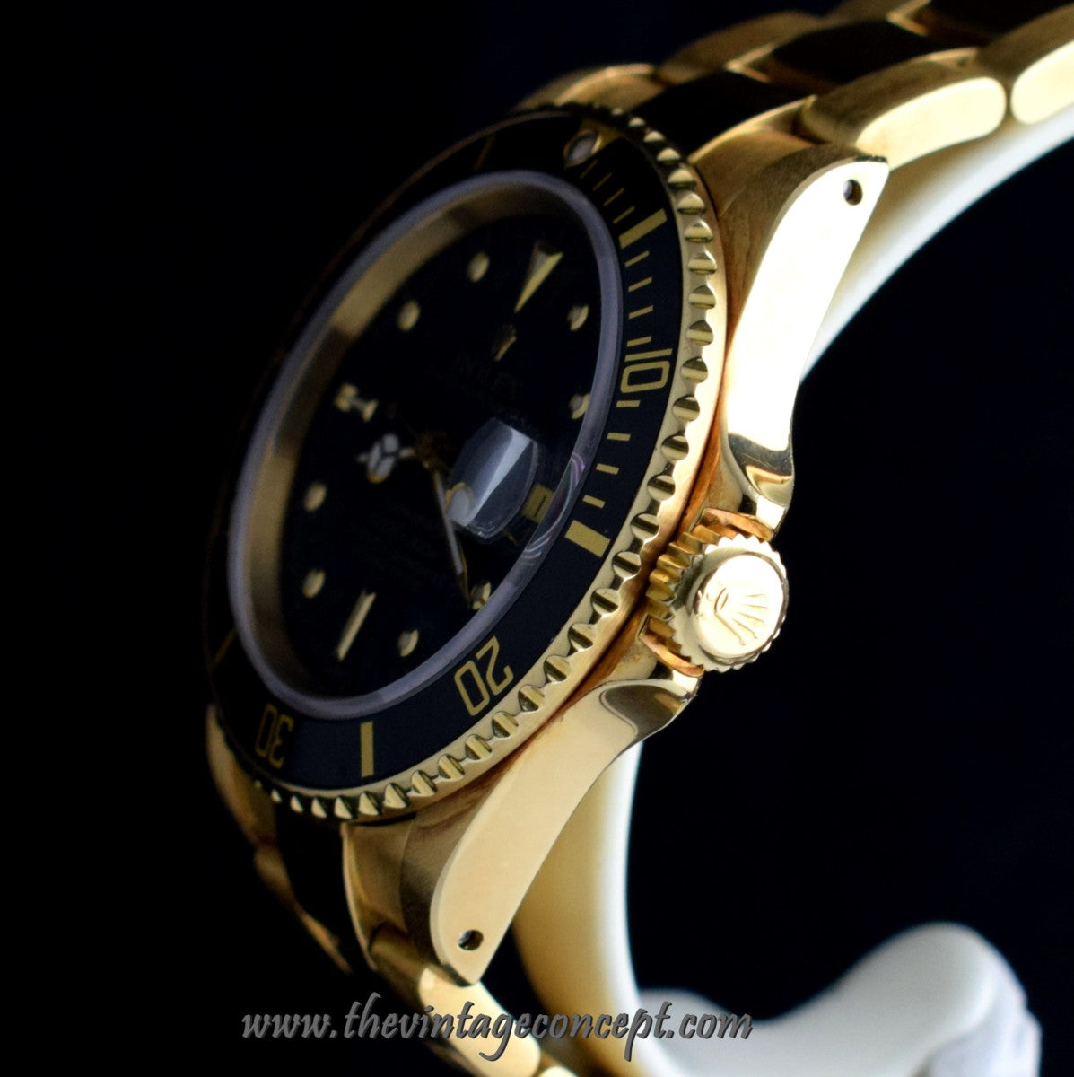 Rolex Submariner 18K YG Black Nipple Dial 16808 (SOLD)