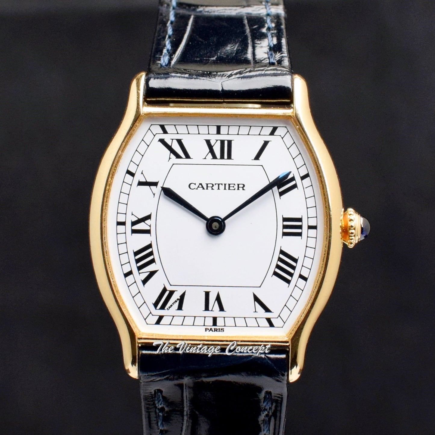 Cartier Tortue 18K Yellow Gold Manual Wind Paris Dial 60035  (SOLD)