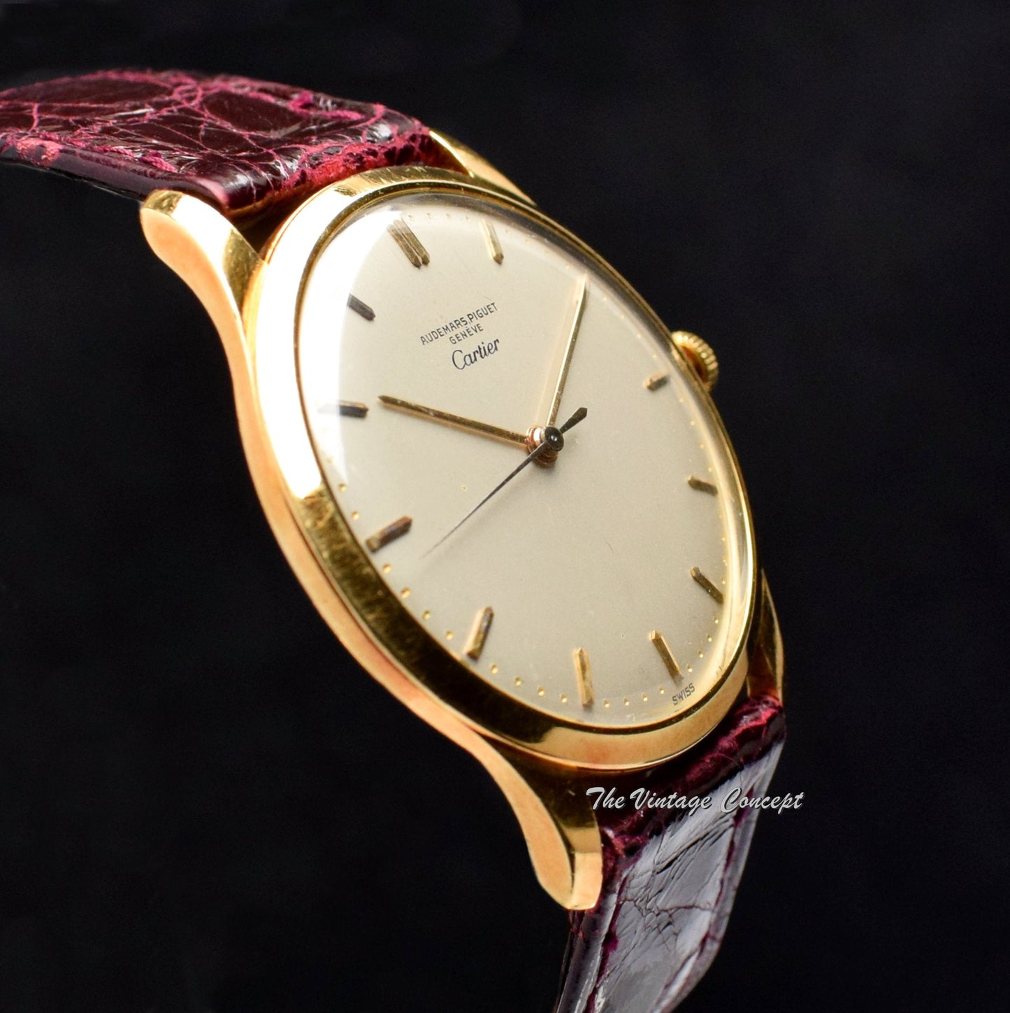 Vintage 18K YG AP Audemars Piguet Double Name Cartier Dress Watch (SOLD)