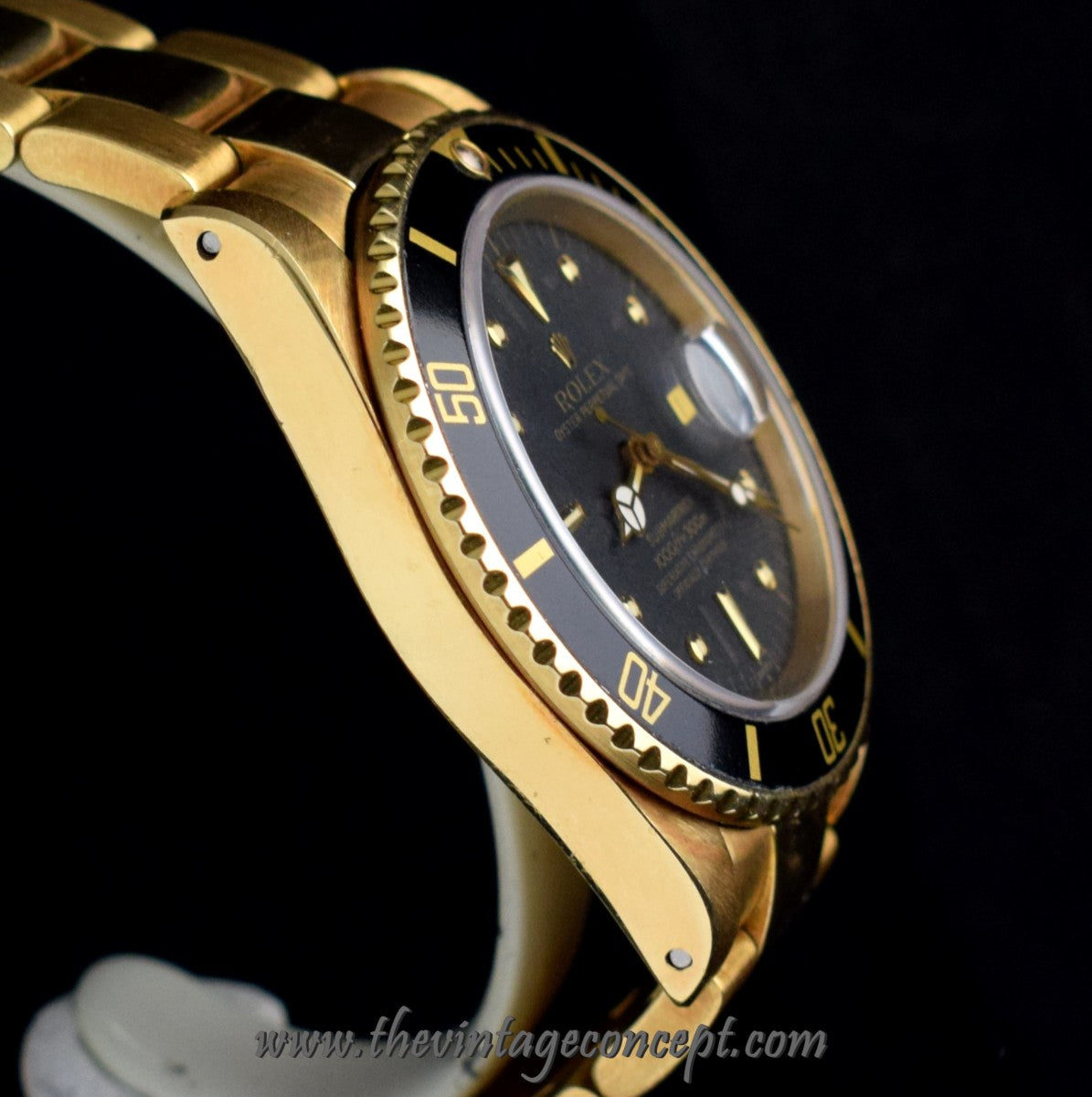 Rolex Submariner 18K YG Black Nipple Dial 16808 (SOLD)