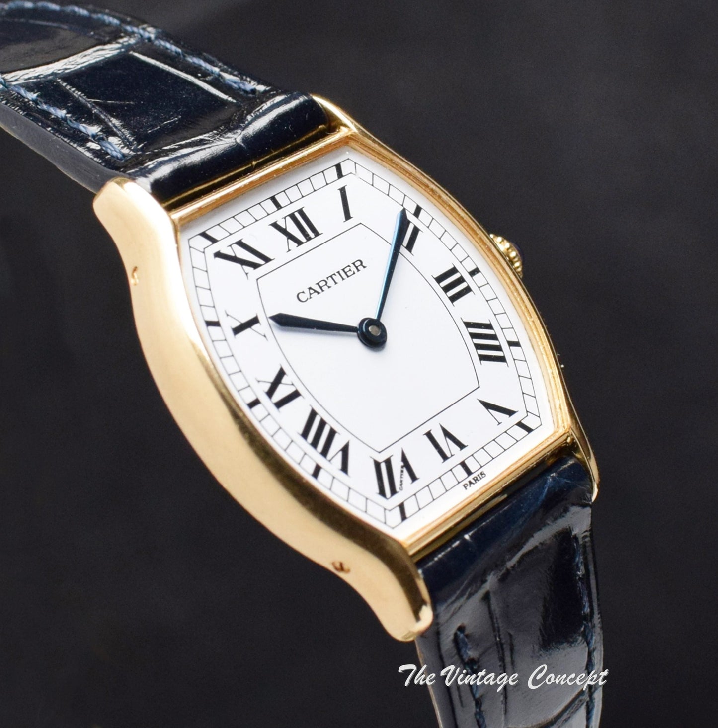 Cartier Tortue 18K Yellow Gold Manual Wind Paris Dial 60035  (SOLD)