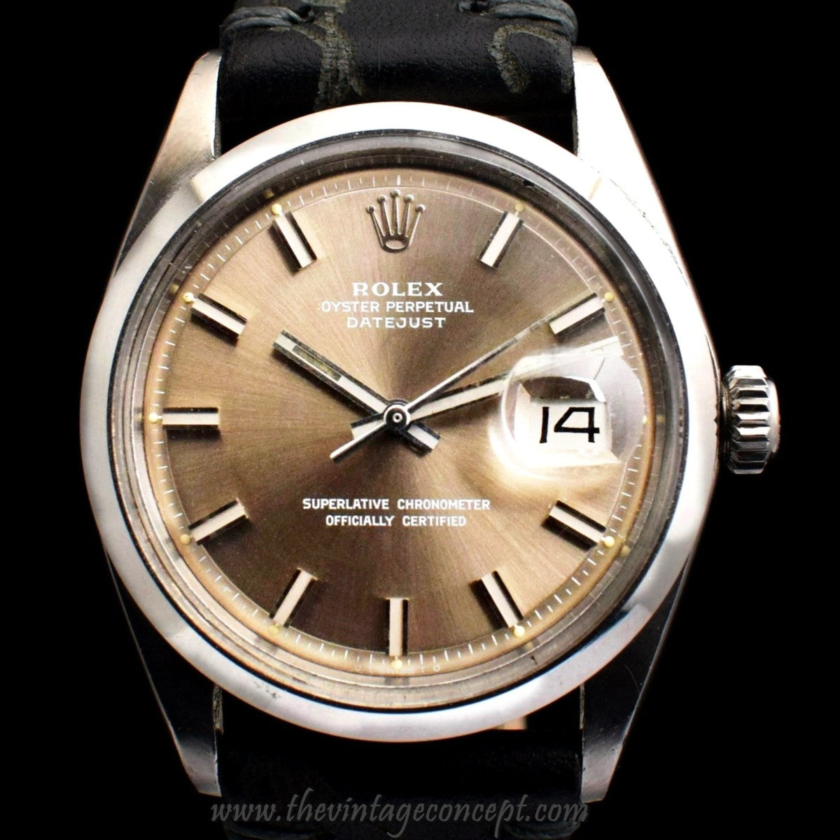 Rolex Datejust Light Grey Champagne Wideboy Sigma Dial 1600  (SOLD)