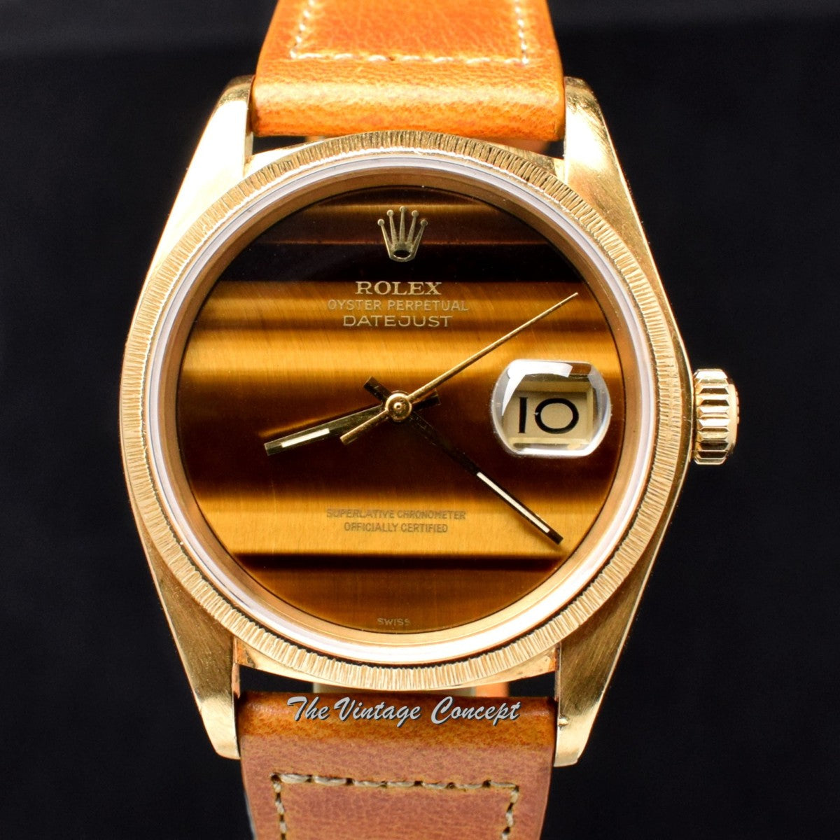 Rolex Datejust 18K YG Tiger Eye Dial 16078 ( SOLD )