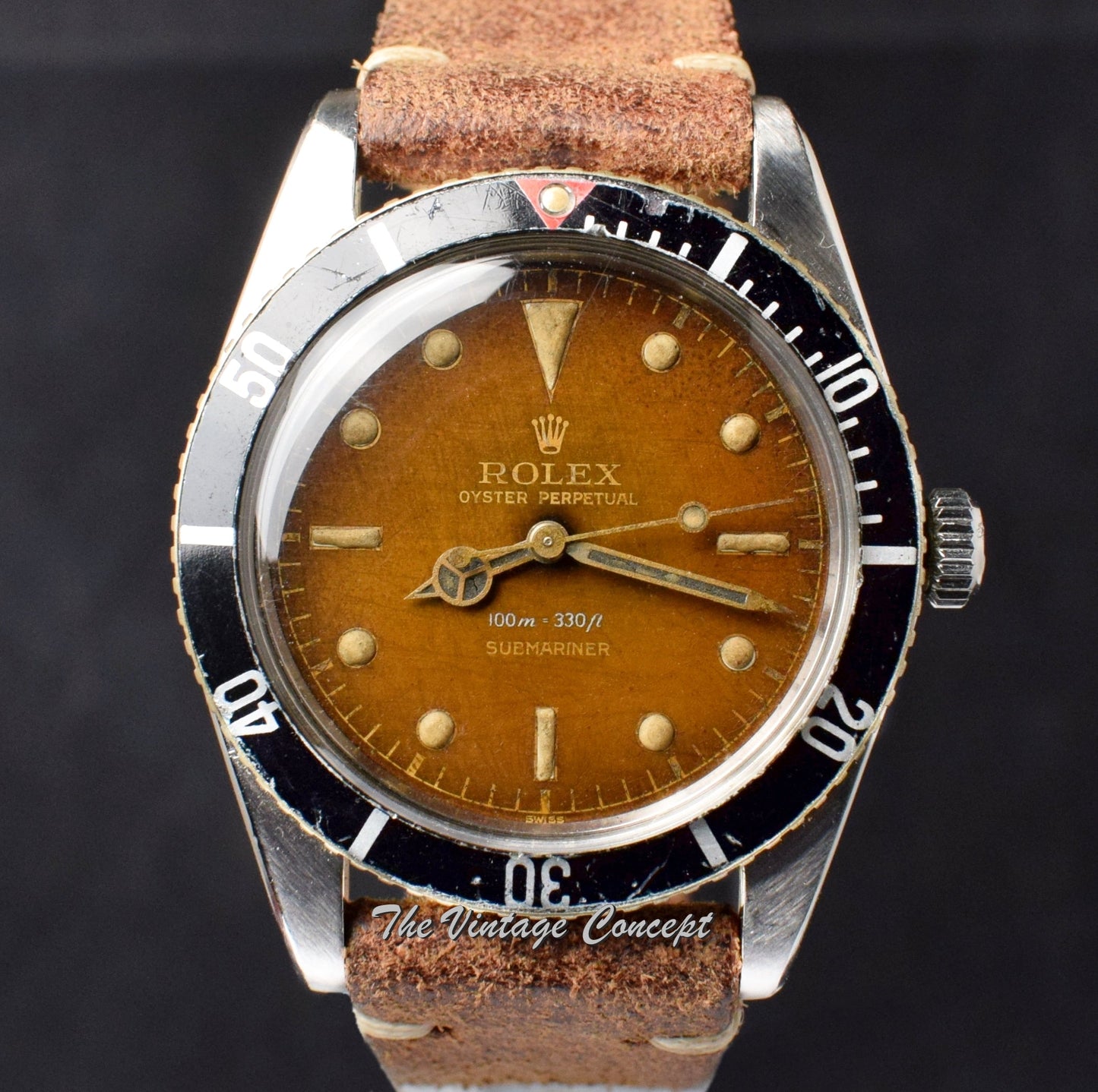 Rolex Submariner Small Crown Tropical Gilt Dial 5508 (SOLD)