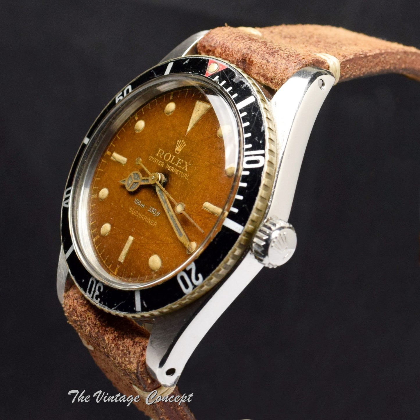 Rolex Submariner Small Crown Tropical Gilt Dial 5508 (SOLD)