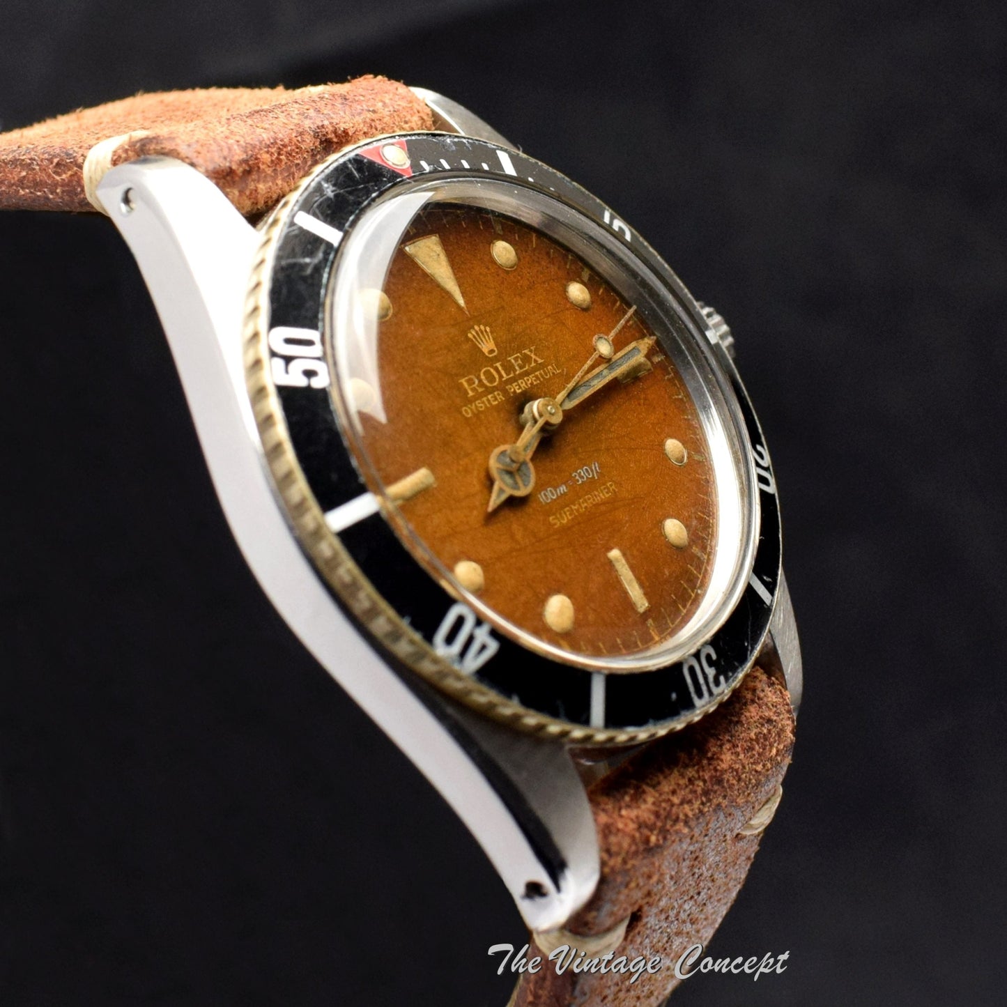 Rolex Submariner Small Crown Tropical Gilt Dial 5508 (SOLD)