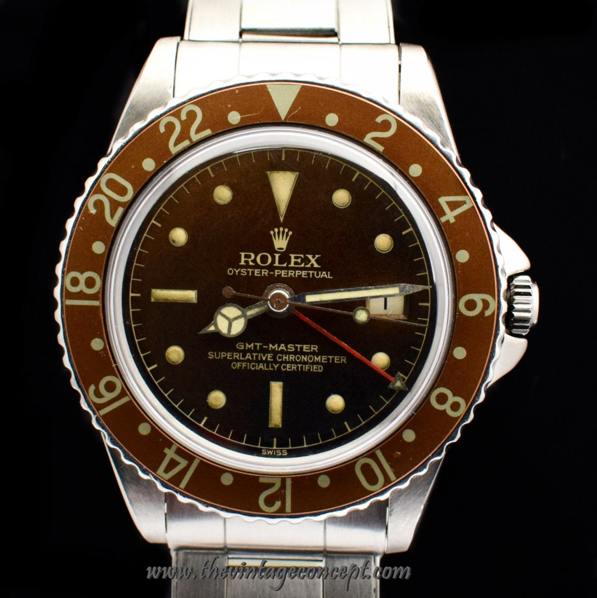 Rolex GMT Master Tropical Gilt Dial Chapter Ring 1675  ( SOLD )