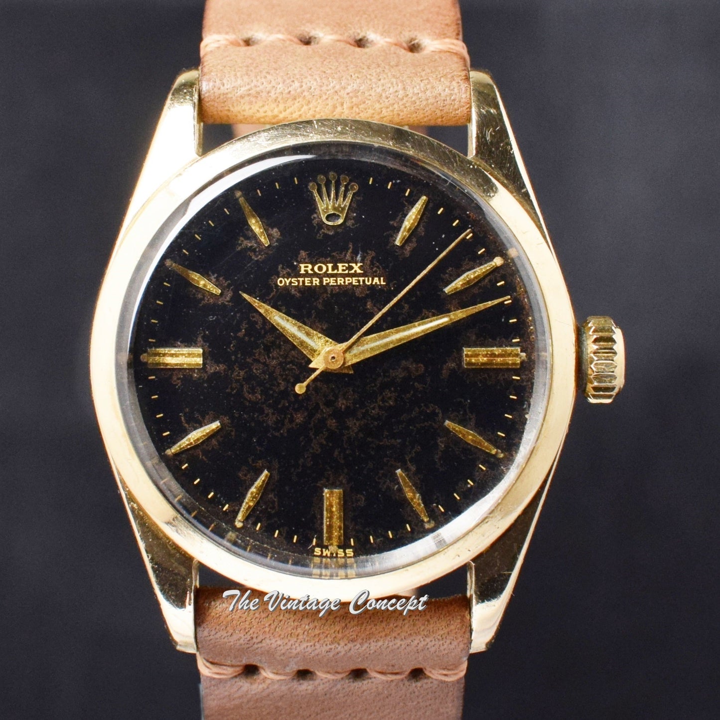 Rolex Gold Cap Oyster Perpetual Gilt Dial 6634 (SOLD)