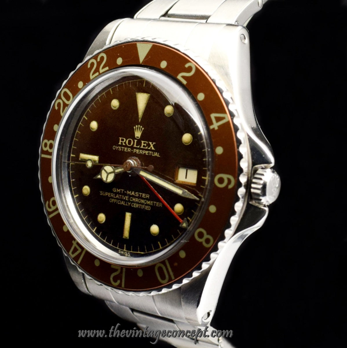 Rolex GMT Master Tropical Gilt Dial Chapter Ring 1675  ( SOLD )