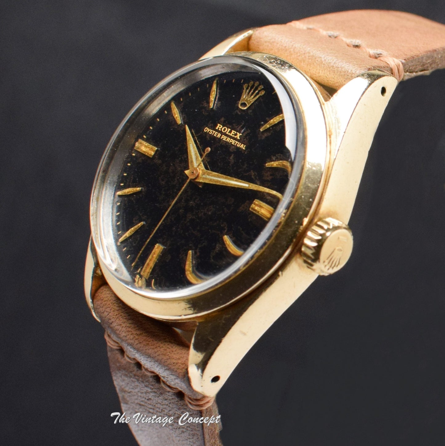 Rolex Gold Cap Oyster Perpetual Gilt Dial 6634 (SOLD)