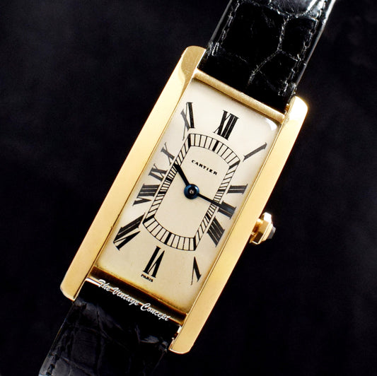 Rare Cartier Grand Tank Cintrée 18K Yellow Gold from 1960's (SOLD)