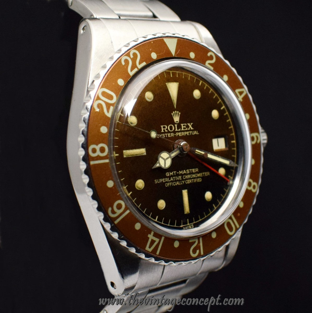 Rolex GMT Master Tropical Gilt Dial Chapter Ring 1675  ( SOLD )