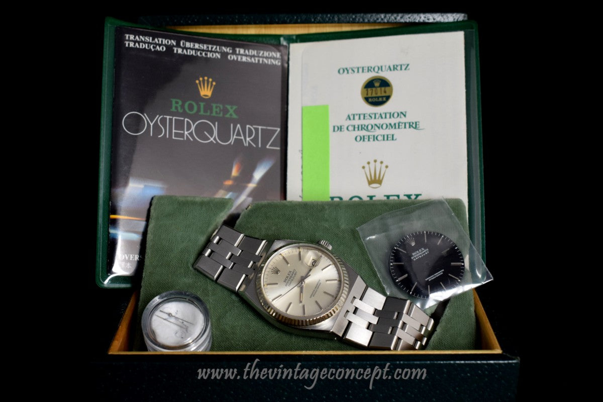 Rolex Datejust Oysterquartz Silver Dial 17014 (Full Set)   ( SOLD )