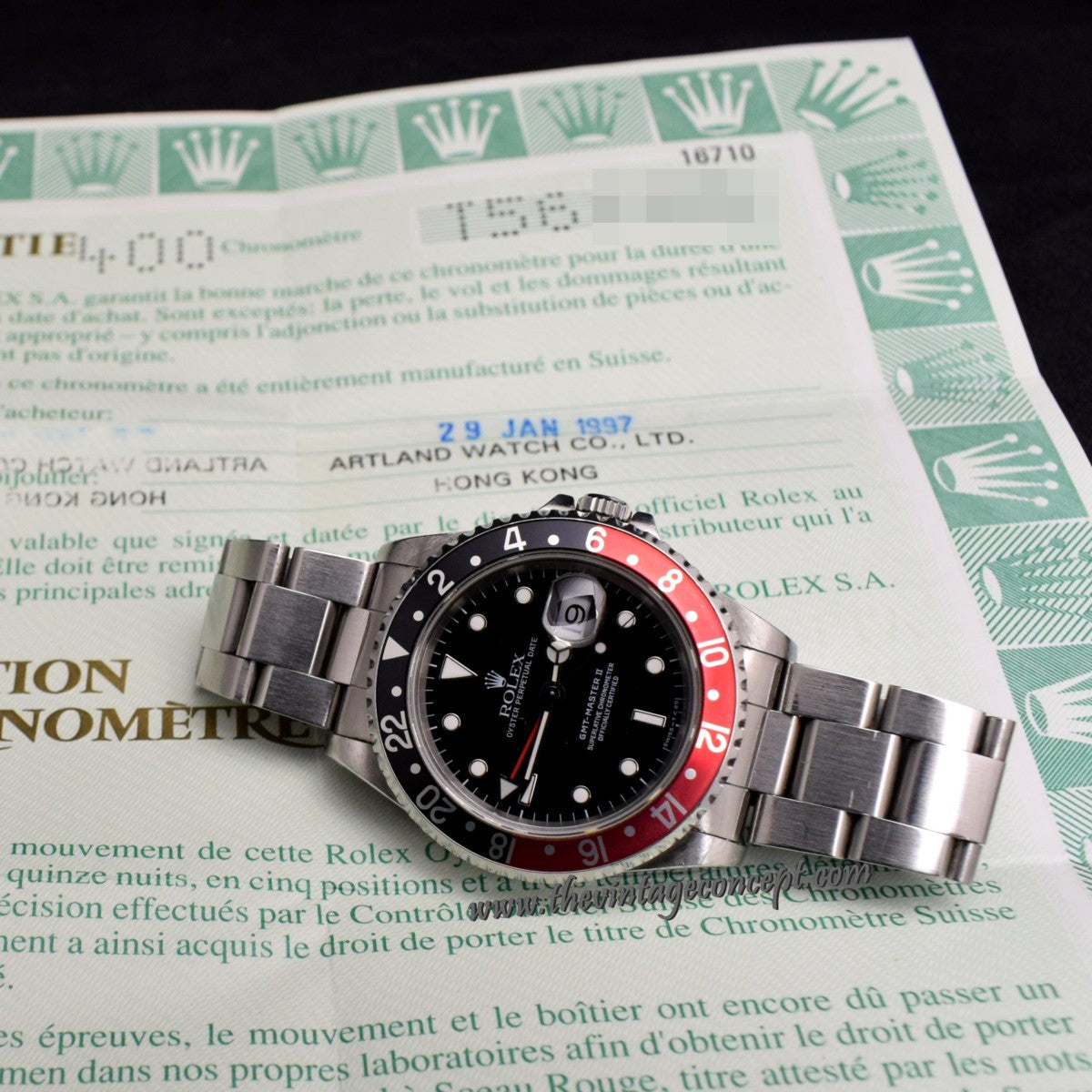 Rolex GMT-Master II Coke 16710 w/original paper (SOLD)