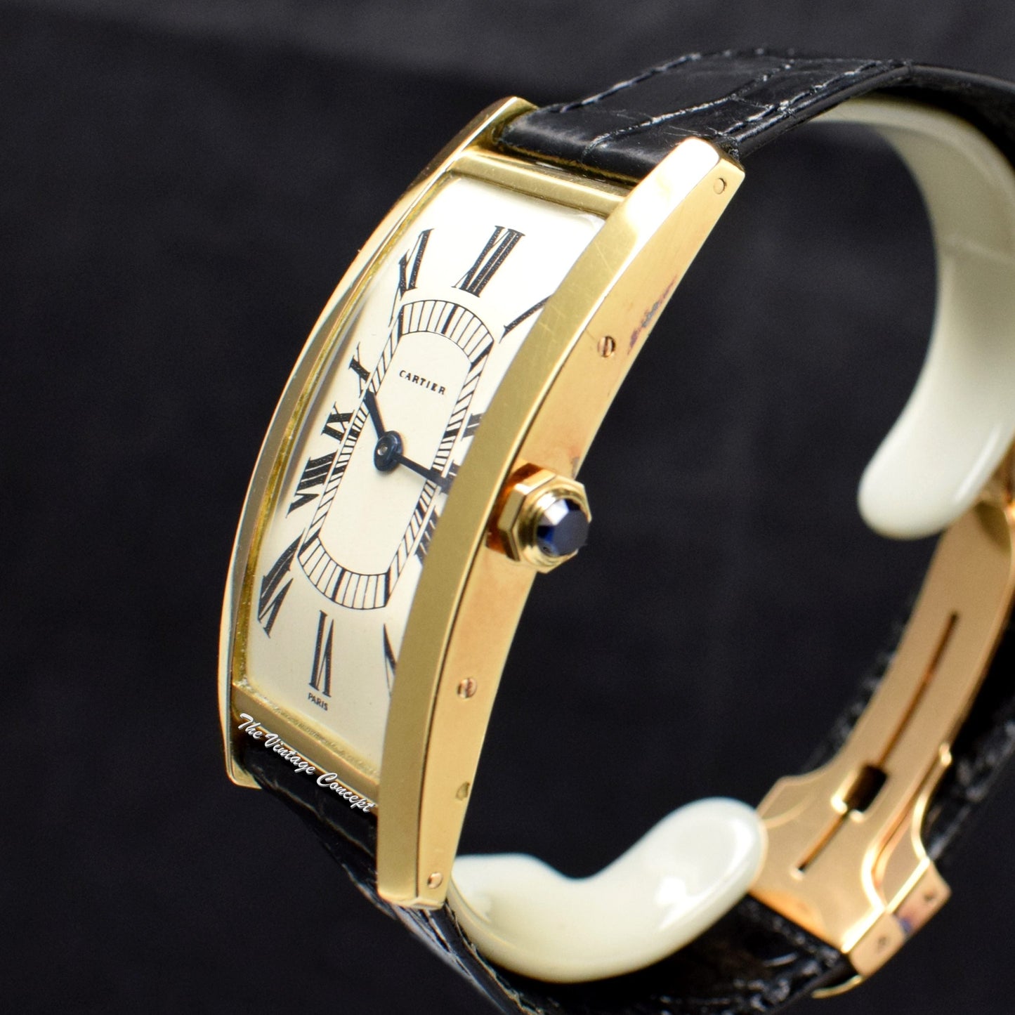 Rare Cartier Grand Tank Cintrée 18K Yellow Gold from 1960's (SOLD)