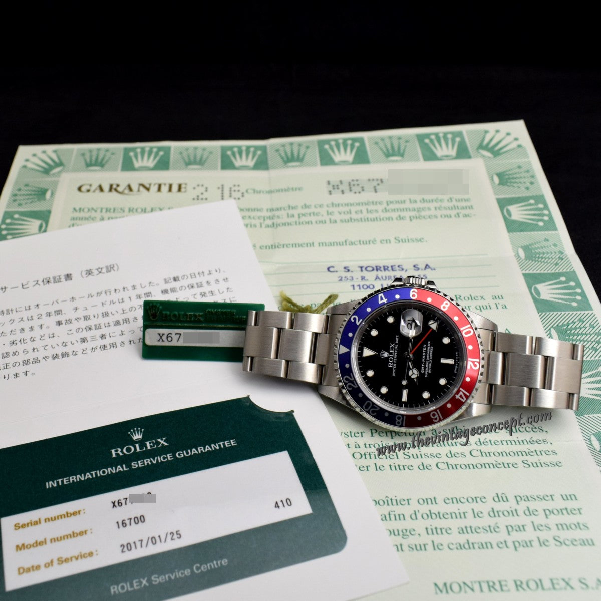 Rolex GMT-Master Pepsi 16700 w/ Original Paper, Serial Tag & Service Card (SOLD)